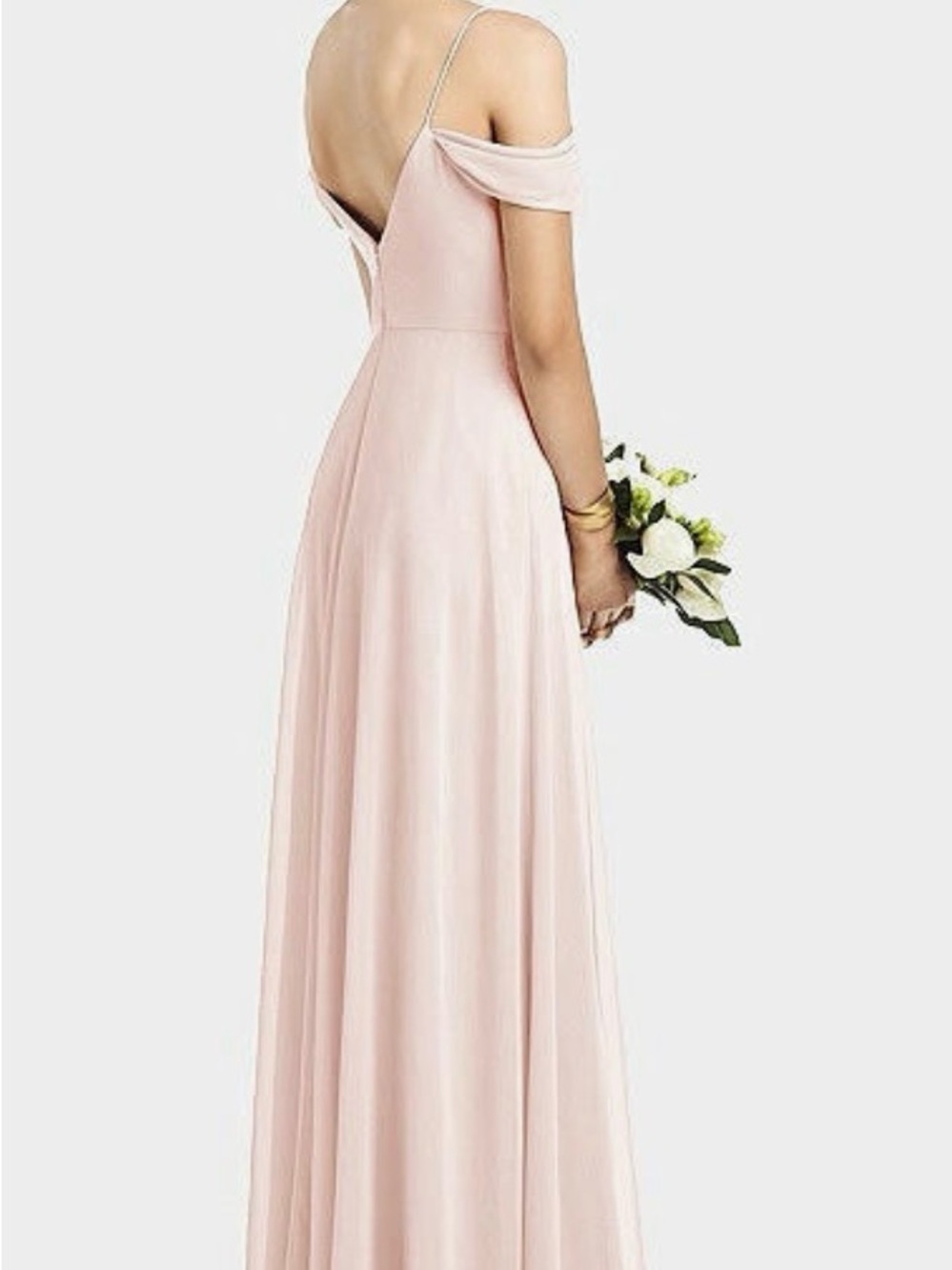 After Six Dessy Bridesmaid Dress Style 1526 Lux Chiffon Cameo Pink Size 0